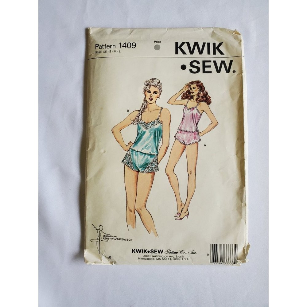 Misses Camisole & Panties Sizes XS-L Kwik Sew 1409 Uncut